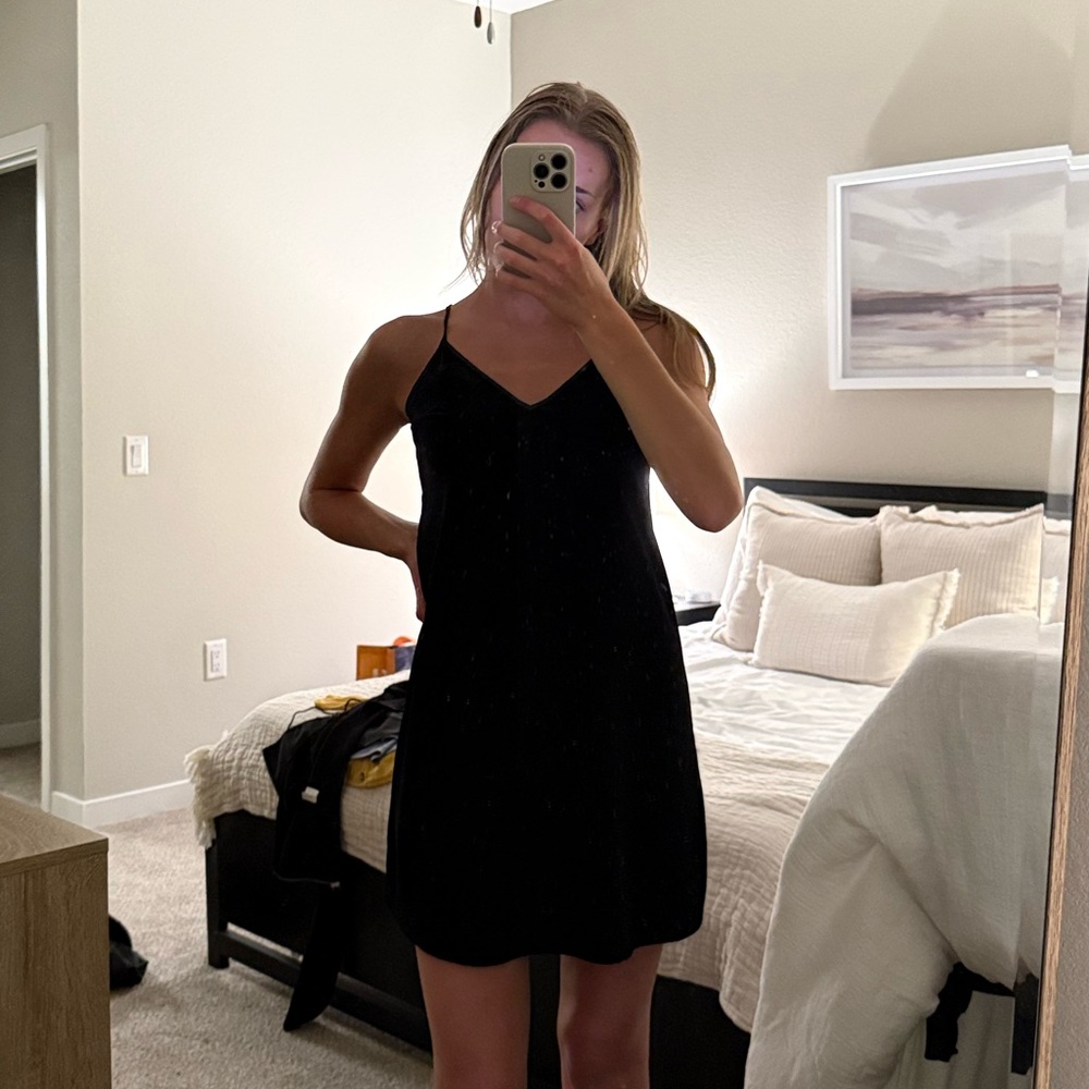 Abercrombie & Fitch Velvet Black Mini Dress